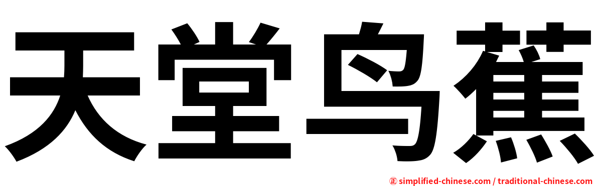 天堂鸟蕉