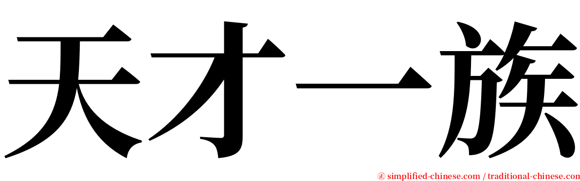 天才一族 serif font
