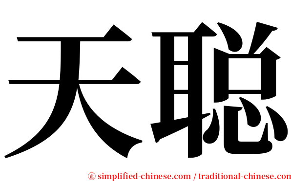 天聪 serif font