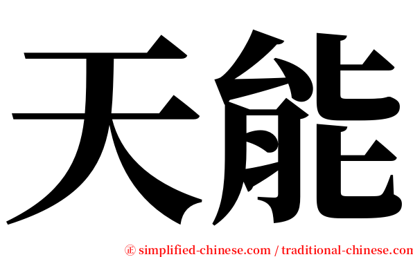 天能 serif font