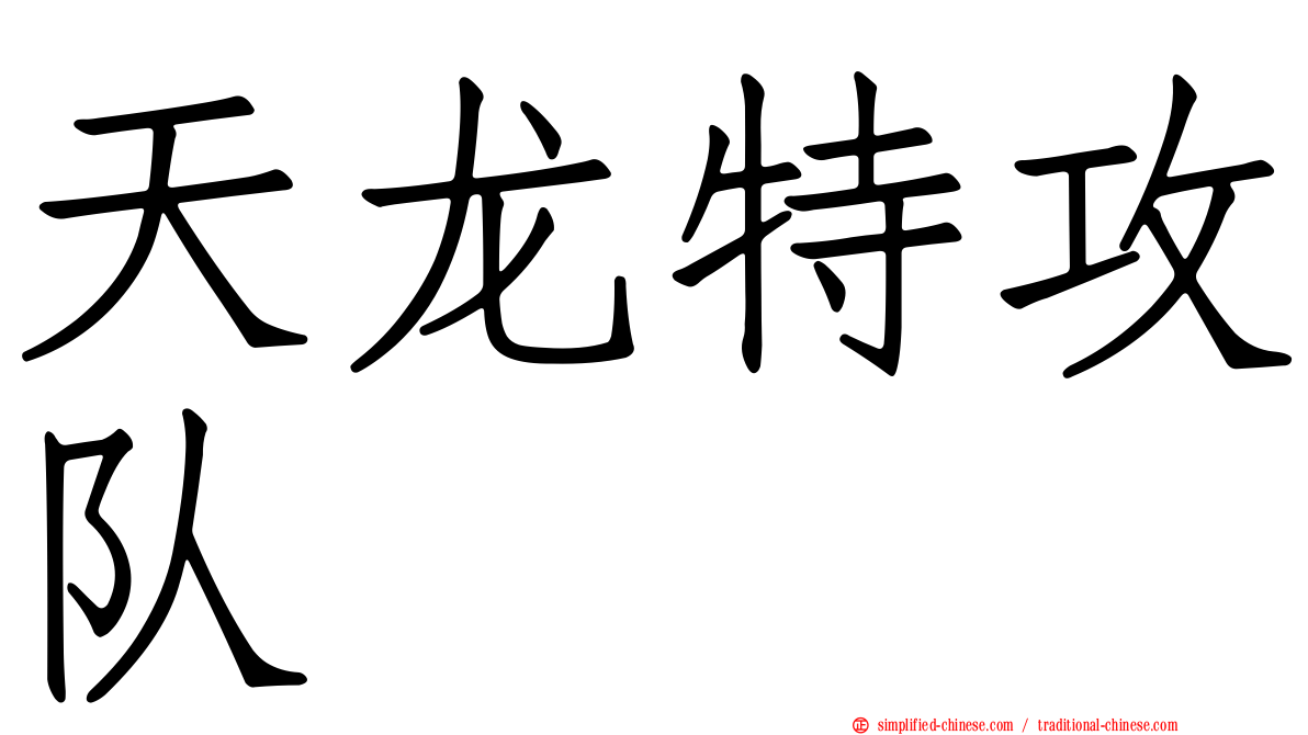 天龙特攻队