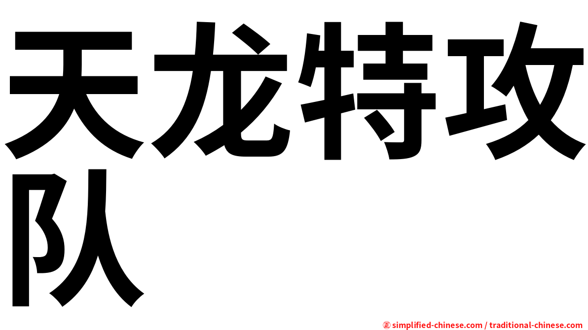 天龙特攻队
