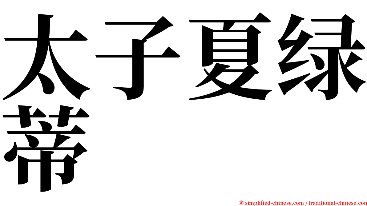 太子夏绿蒂 serif font