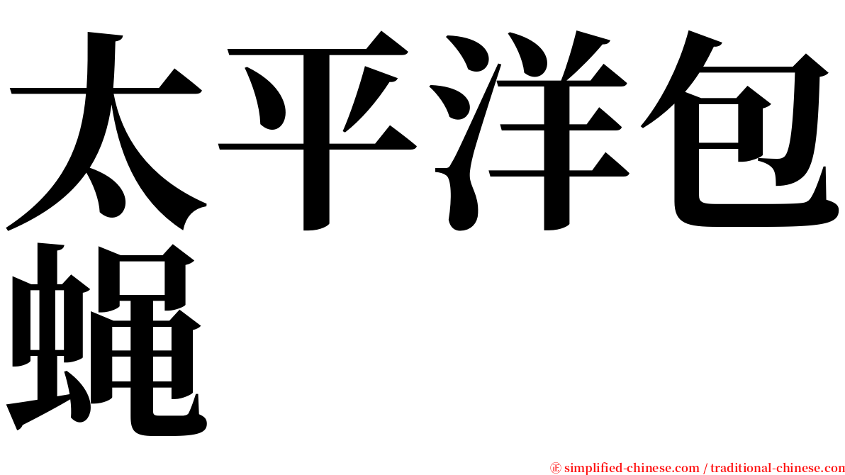 太平洋包蝇 serif font