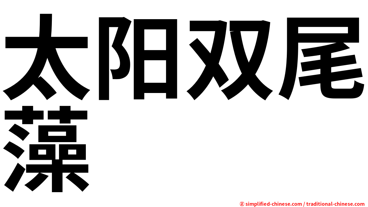 太阳双尾藻