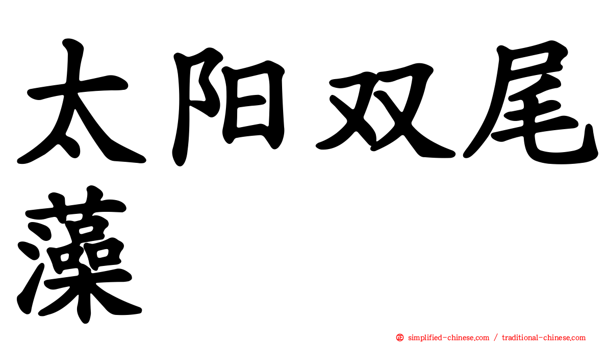 太阳双尾藻