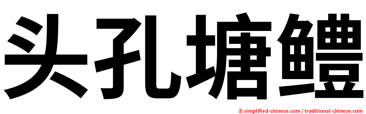 头孔塘鳢