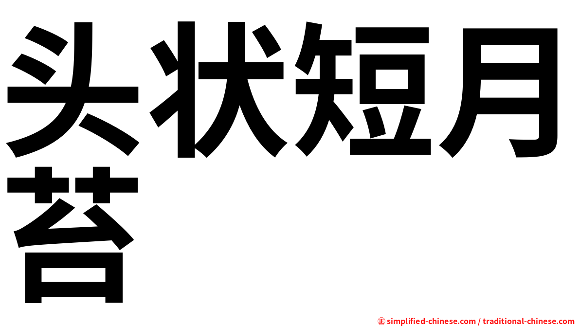 头状短月苔