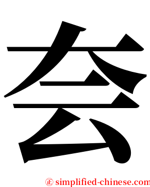 夽 serif font