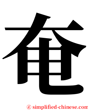 奄 serif font