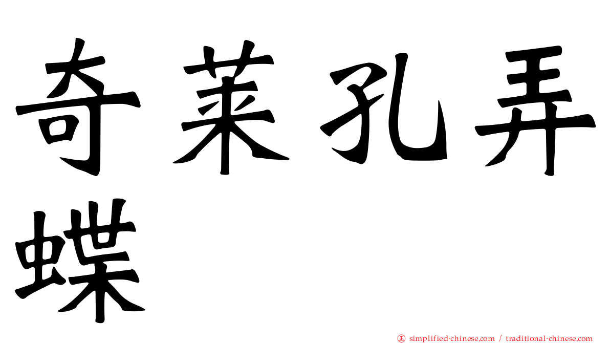 奇莱孔弄蝶