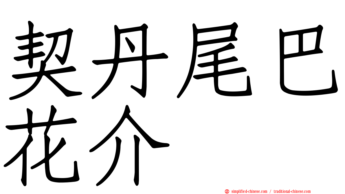 契丹尾巴花介