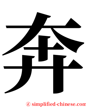 奔 serif font