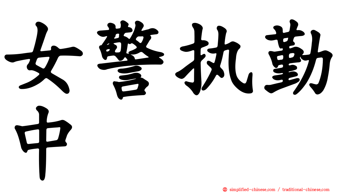 女警执勤中