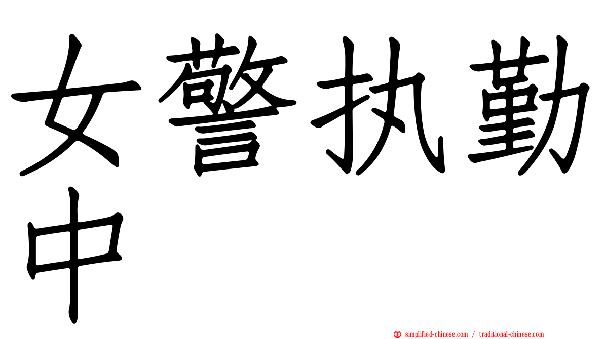 女警执勤中