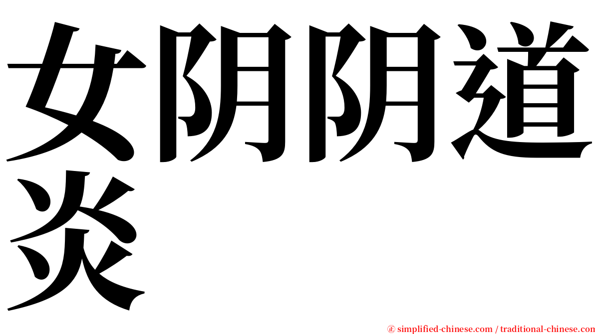 女阴阴道炎 serif font