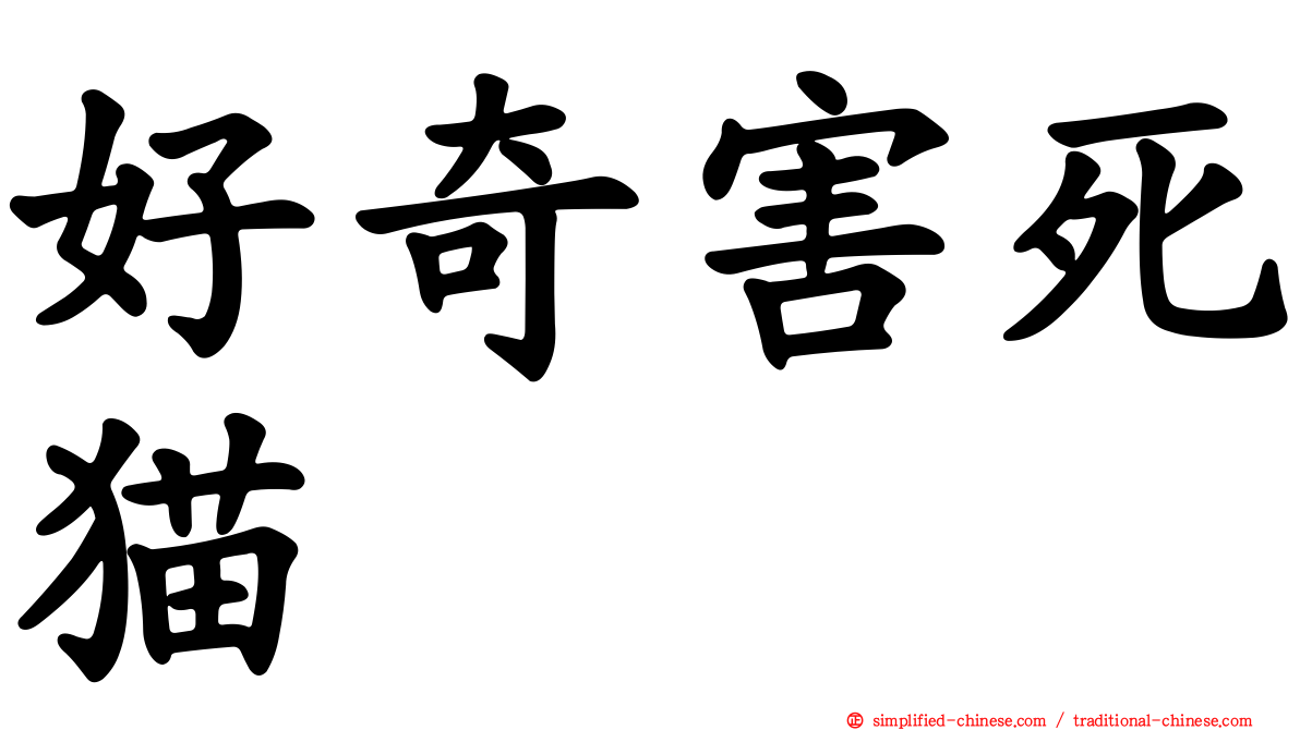 好奇害死猫