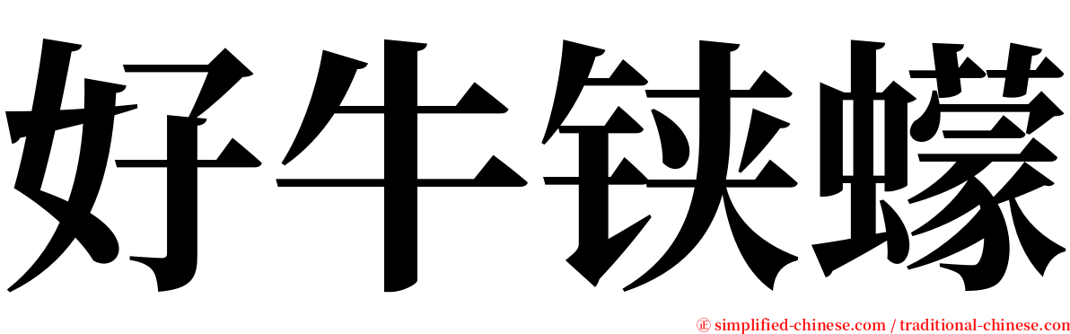 好牛铗蠓 serif font