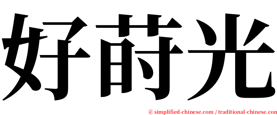 好莳光 serif font