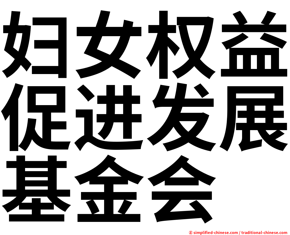 妇女权益促进发展基金会