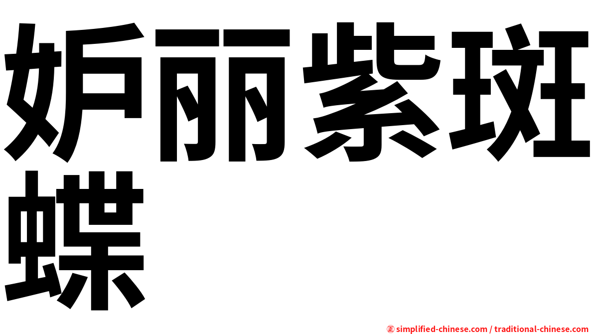 妒丽紫斑蝶