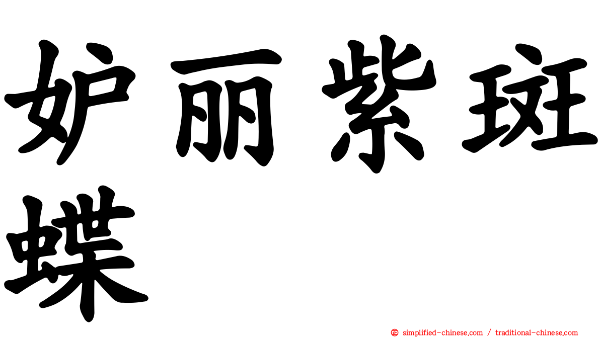 妒丽紫斑蝶