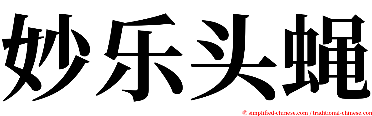 妙乐头蝇 serif font