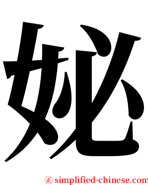 妼 serif font