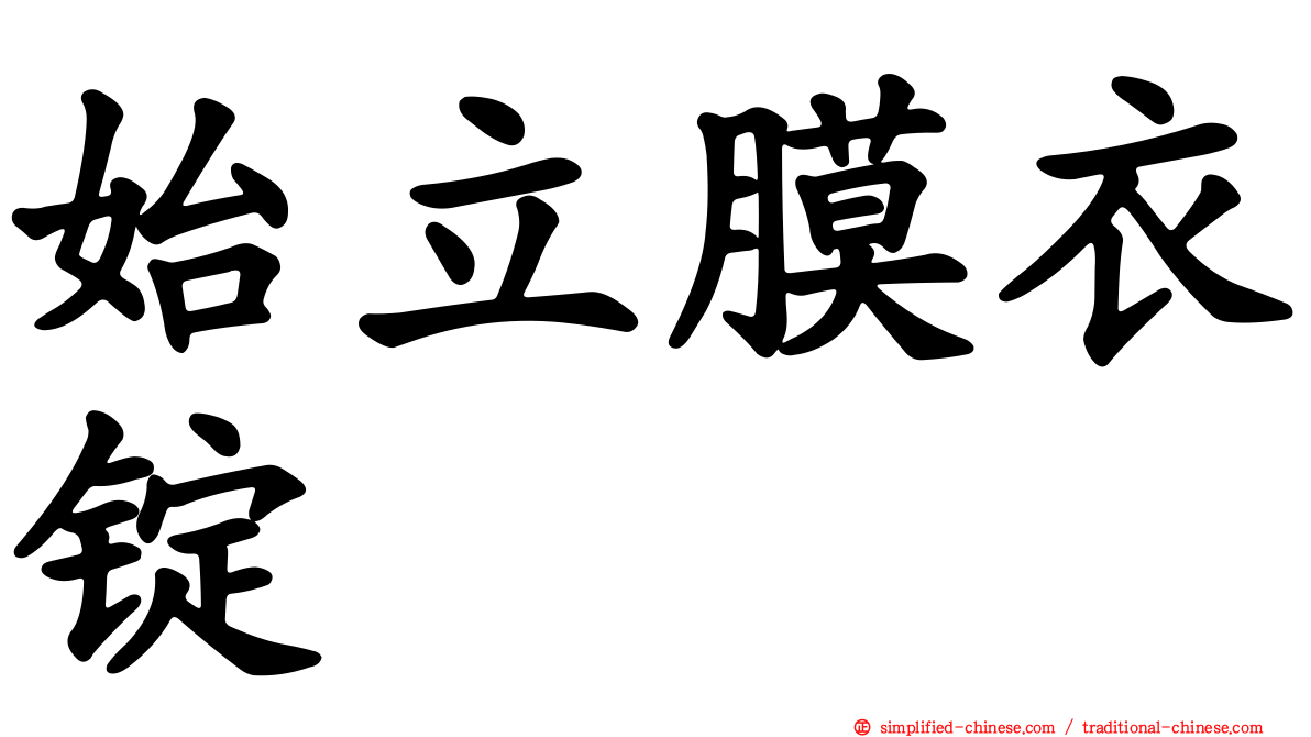 始立膜衣锭
