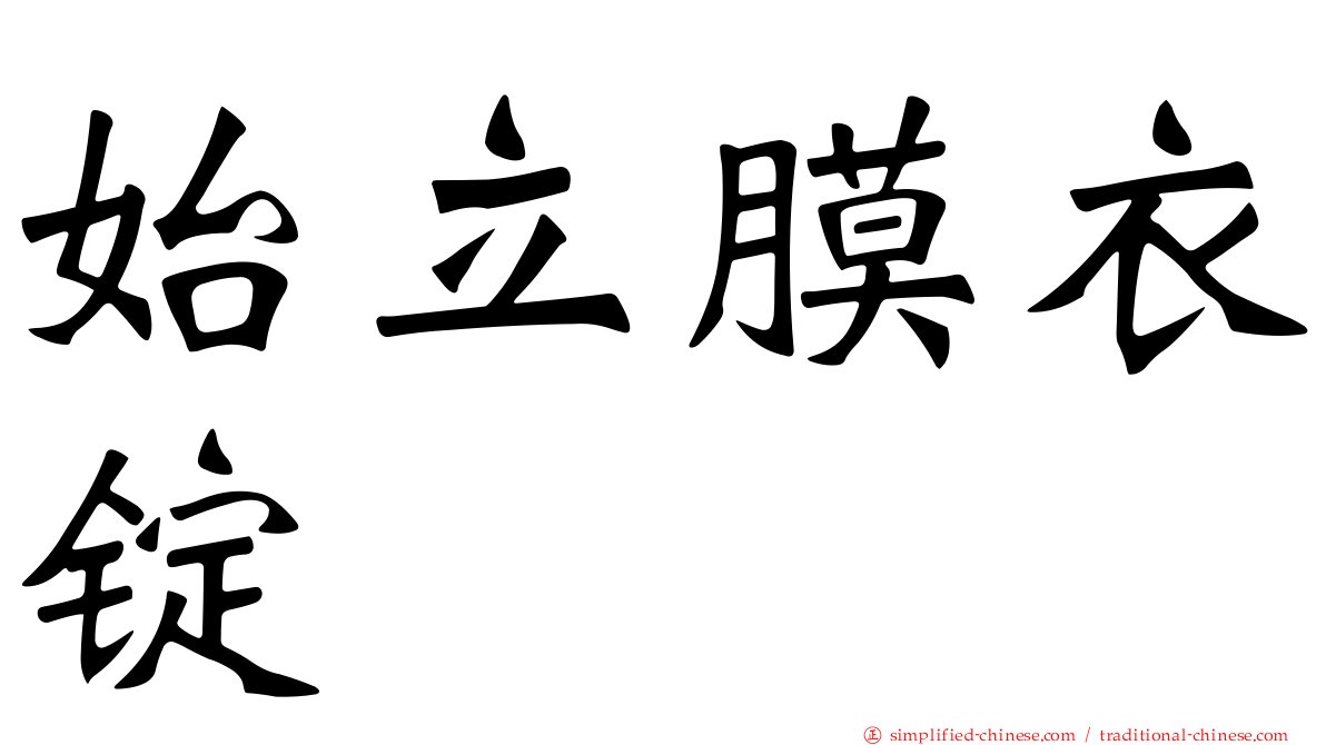始立膜衣锭