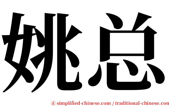 姚总 serif font