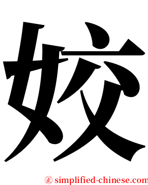 姣 serif font