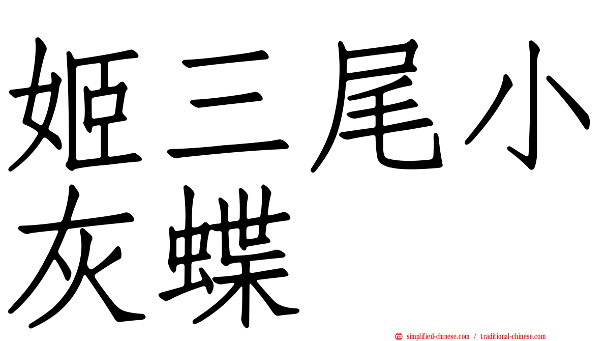 姬三尾小灰蝶