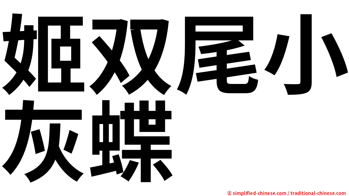 姬双尾小灰蝶