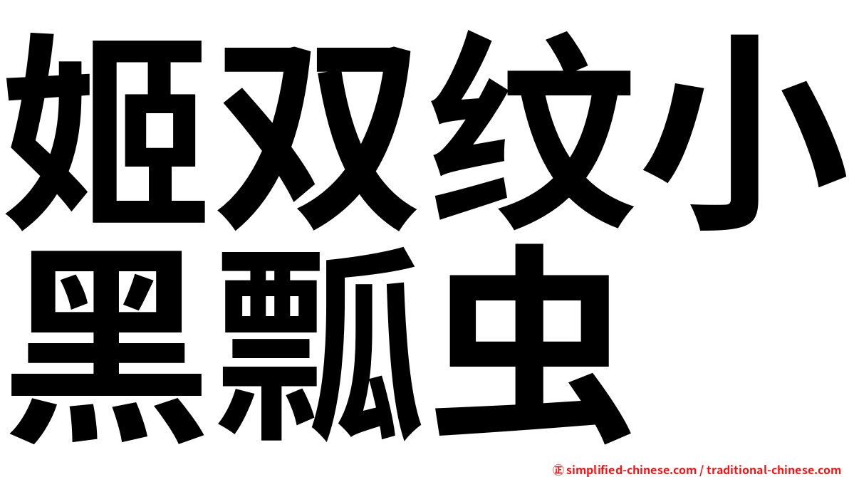 姬双纹小黑瓢虫