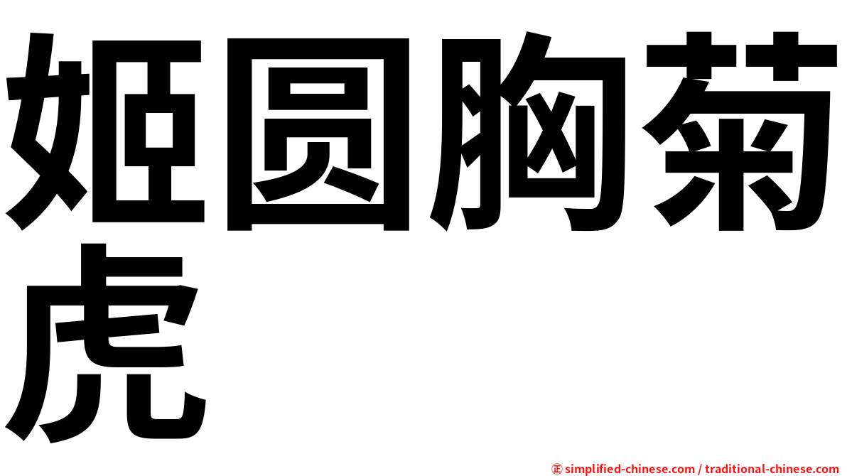 姬圆胸菊虎