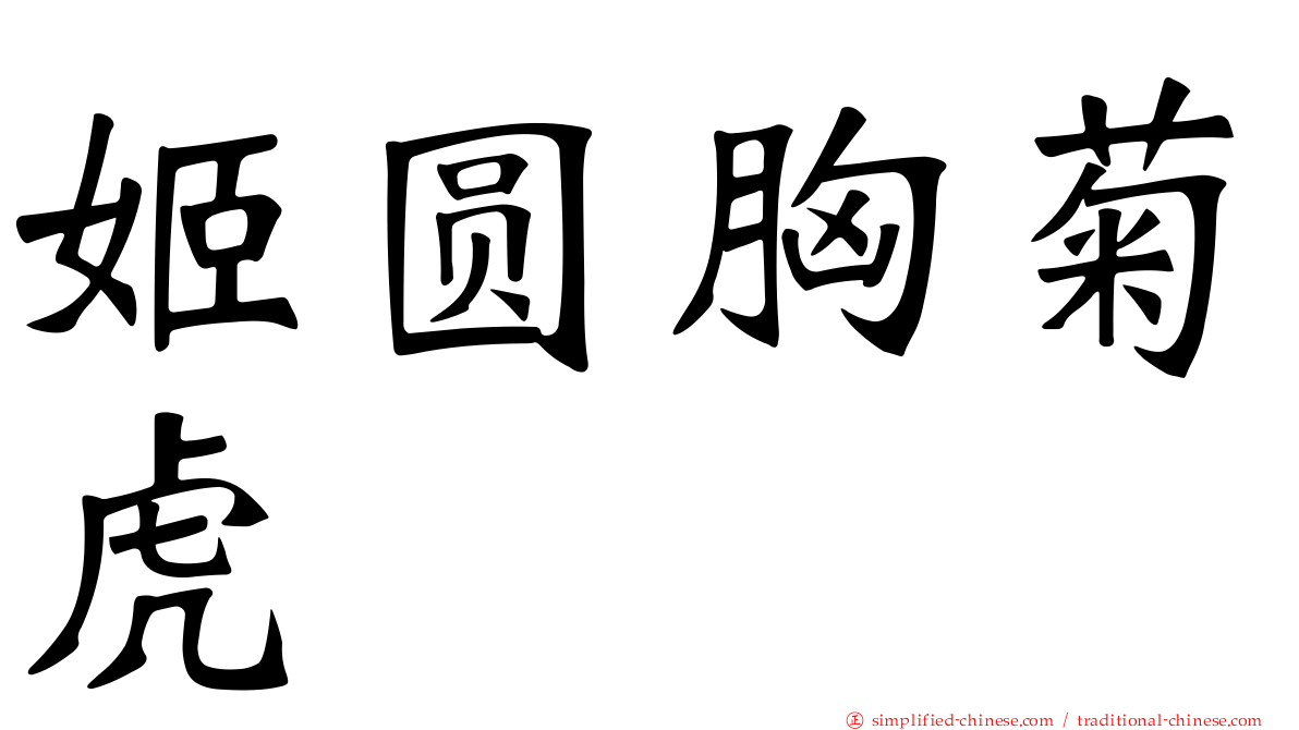 姬圆胸菊虎