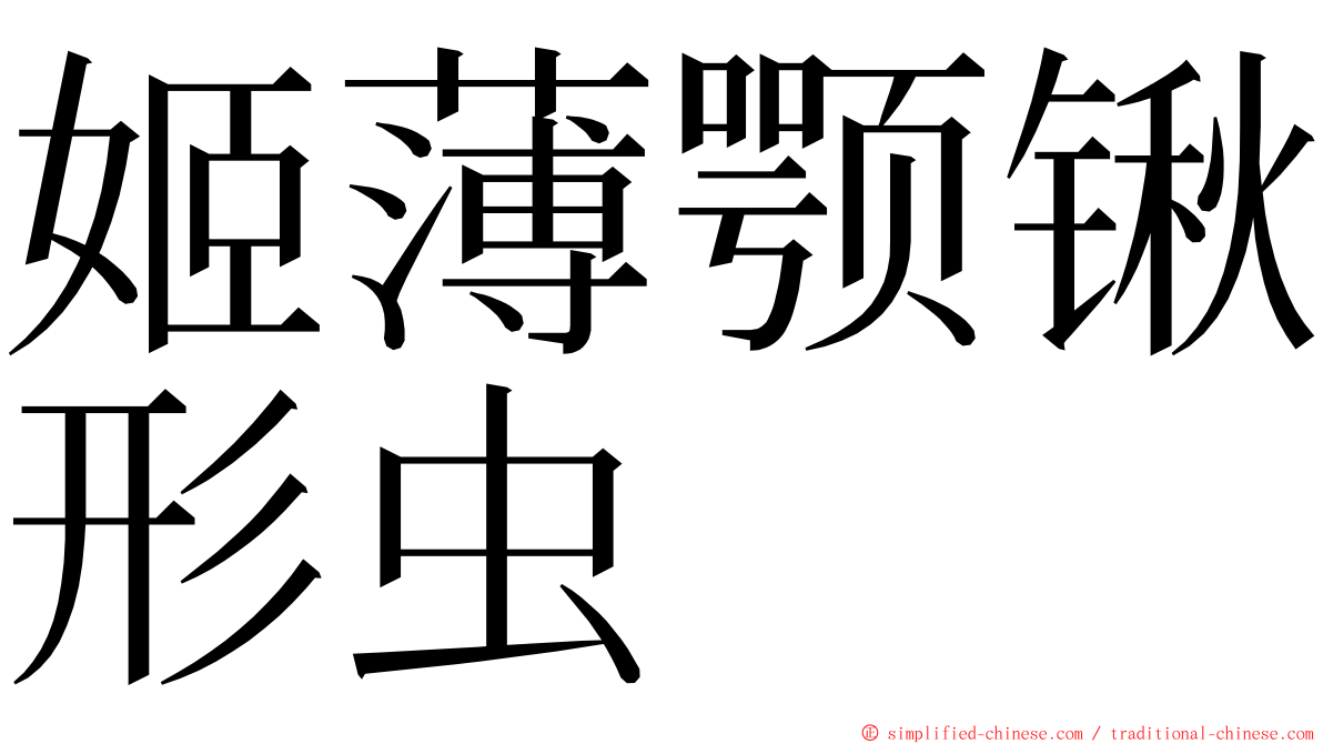 姬薄颚锹形虫 ming font