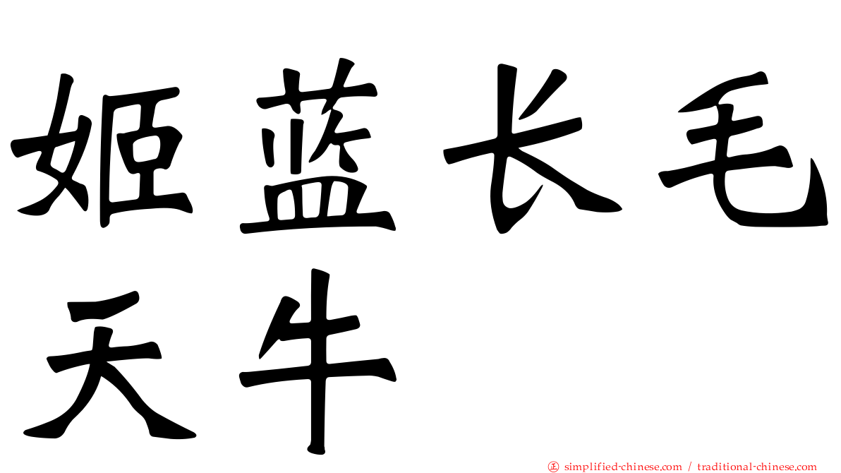 姬蓝长毛天牛