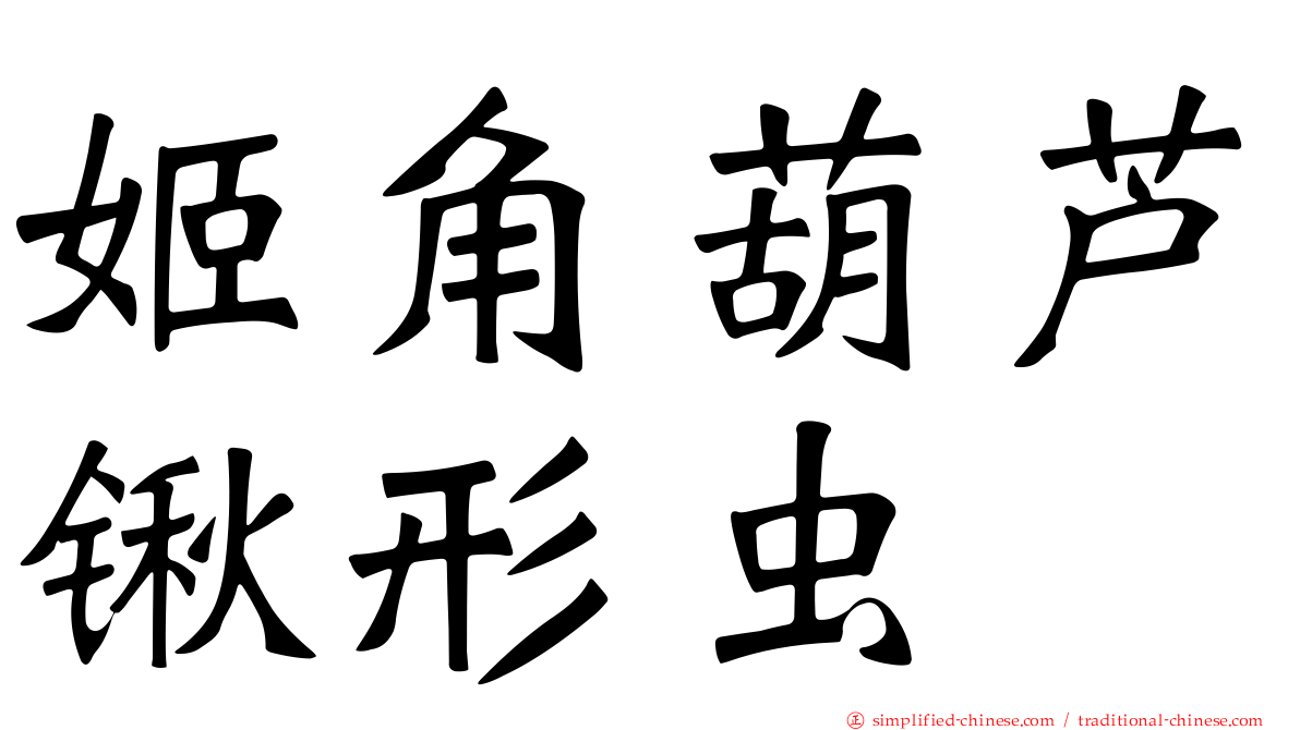 姬角葫芦锹形虫
