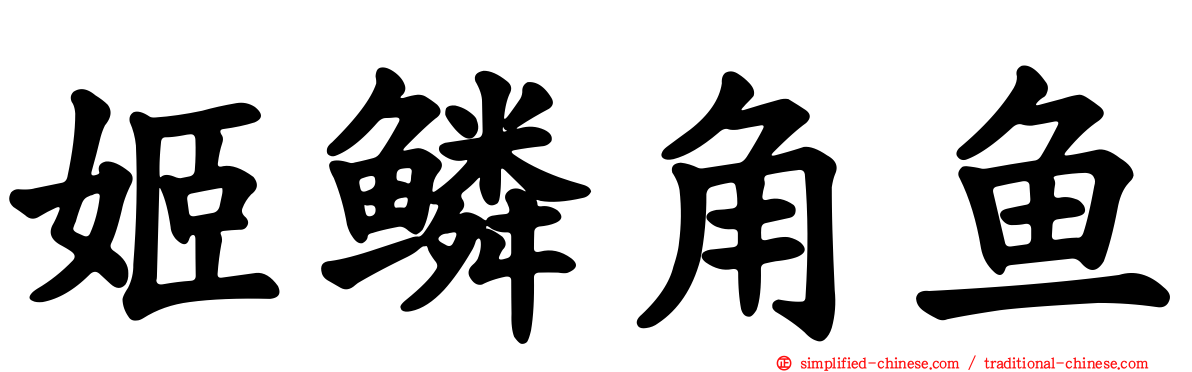 姬鳞角鱼