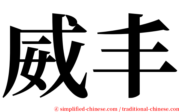 威丰 serif font