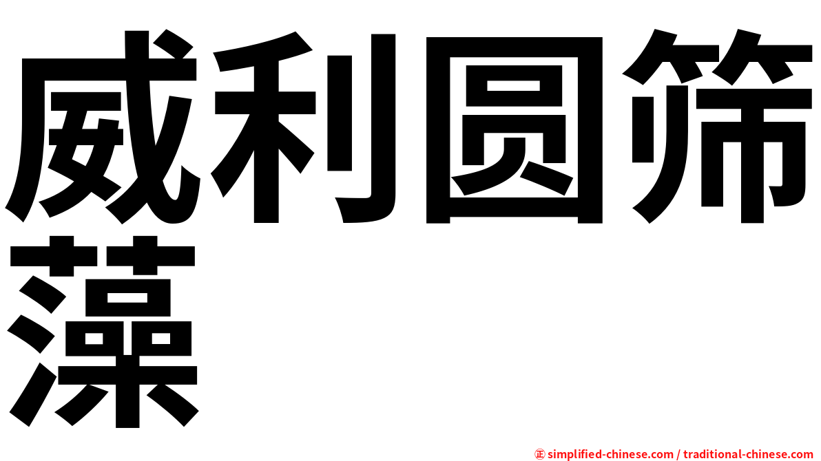 威利圆筛藻