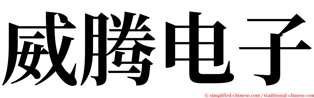 威腾电子 serif font
