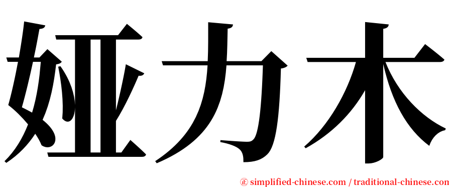 娅力木 serif font