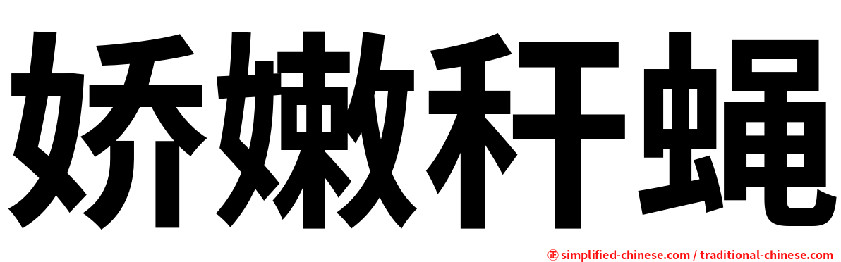 娇嫩秆蝇