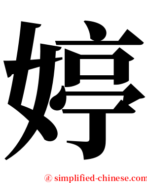 婷 serif font