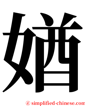 媨 serif font
