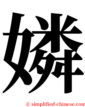 嫾 serif font