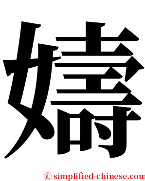 嬦 serif font